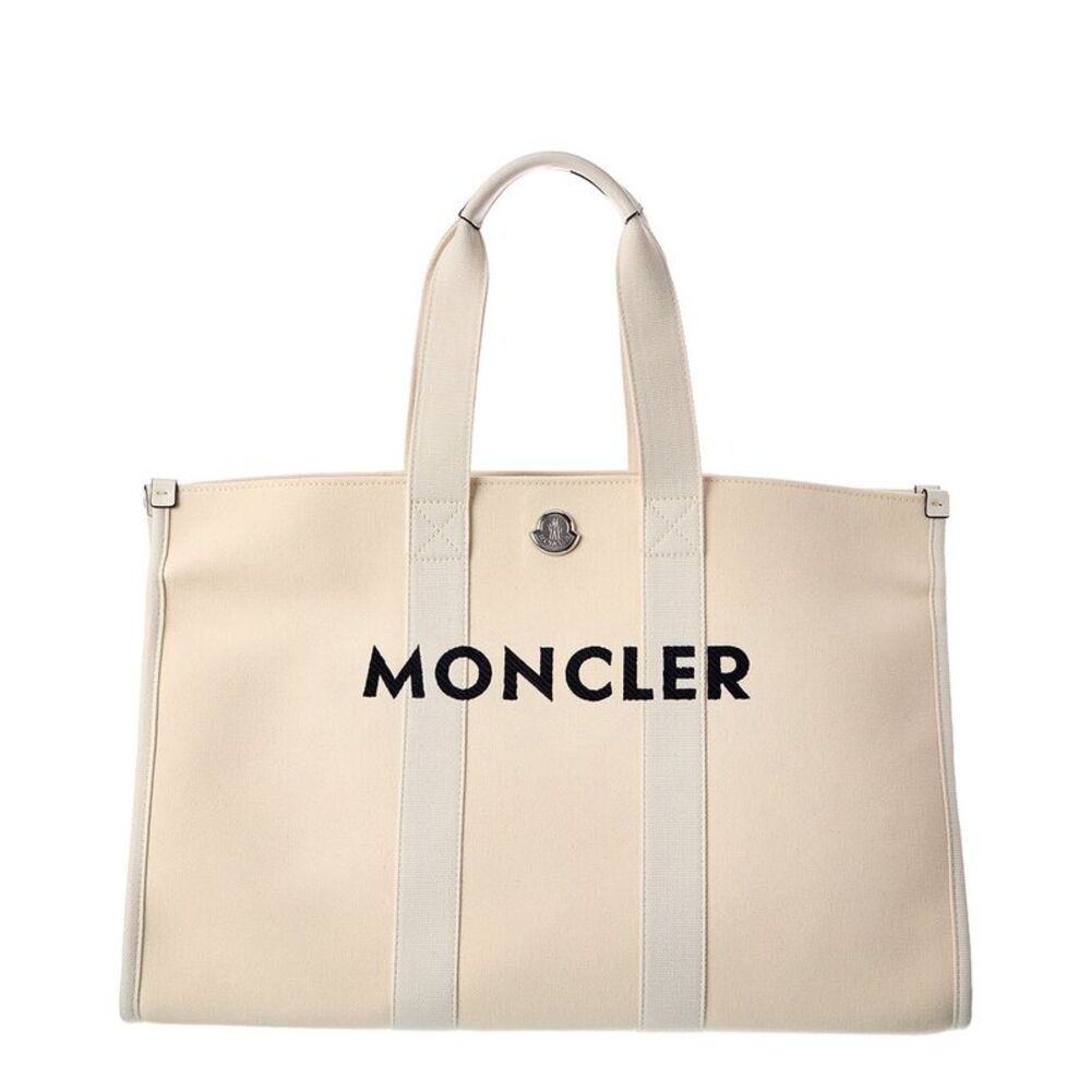 Moncler Canvas Tote, White